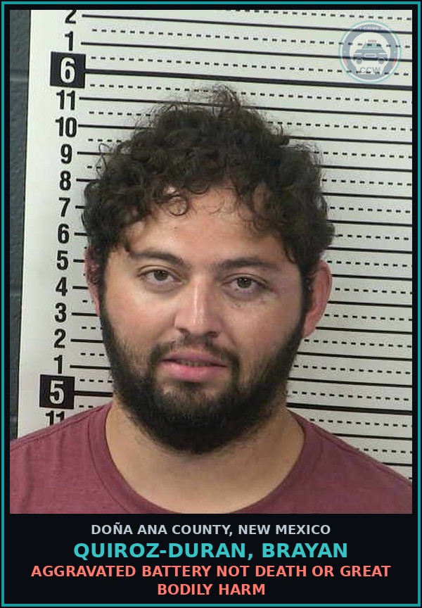 Booking mugshot of Quiroz-Duran, Brayan in Doña Ana County