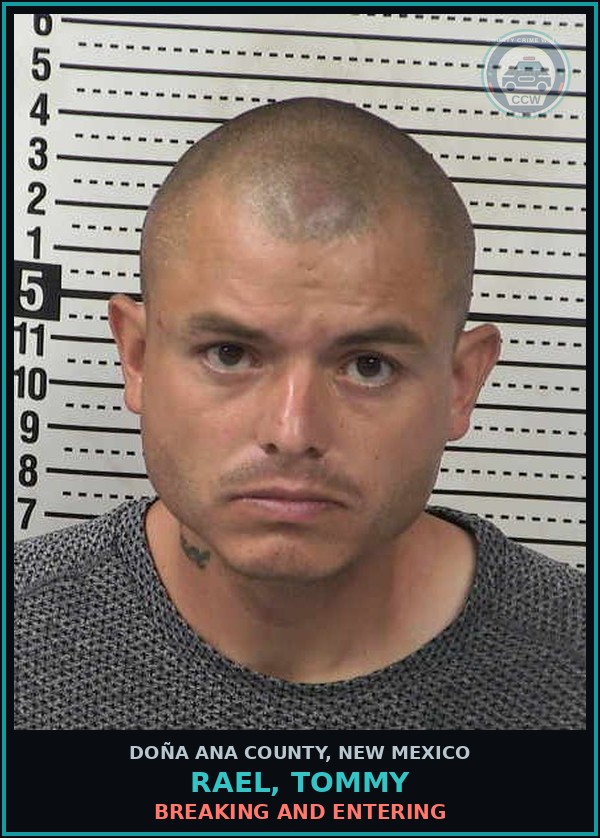 Booking mugshot of Rael, Tommy in Doña Ana County