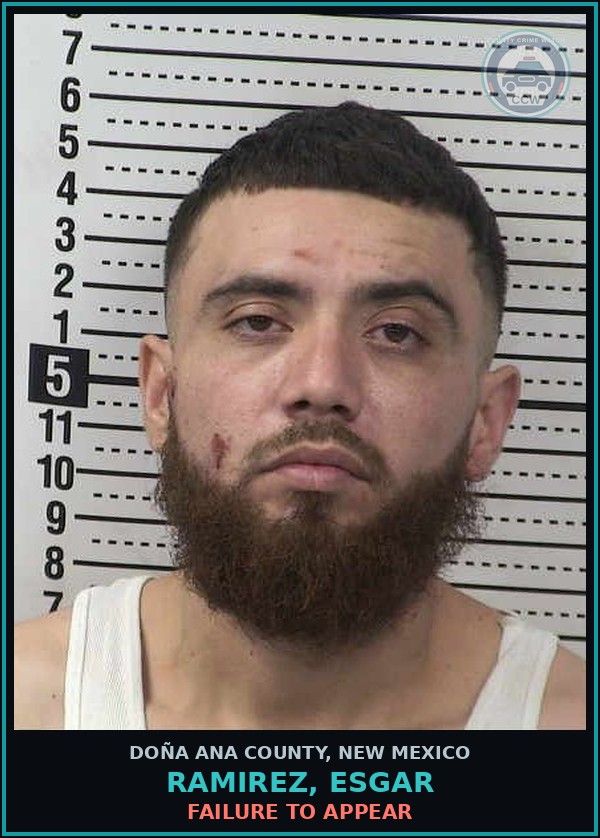 Booking mugshot of Ramirez, Esgar in Doña Ana County