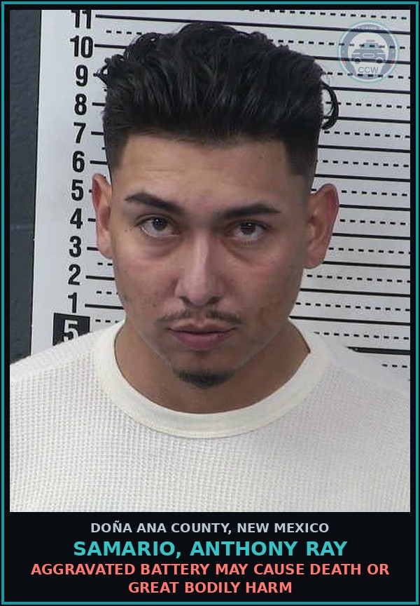 Booking mugshot of Samario, Anthony Ray in Doña Ana County