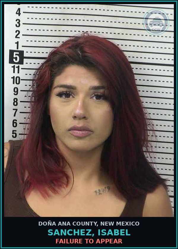 Booking mugshot of Sanchez, Isabel in Doña Ana County