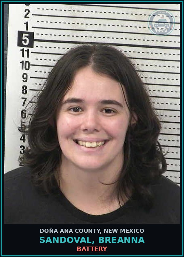 Booking mugshot of Sandoval, Breanna in Doña Ana County