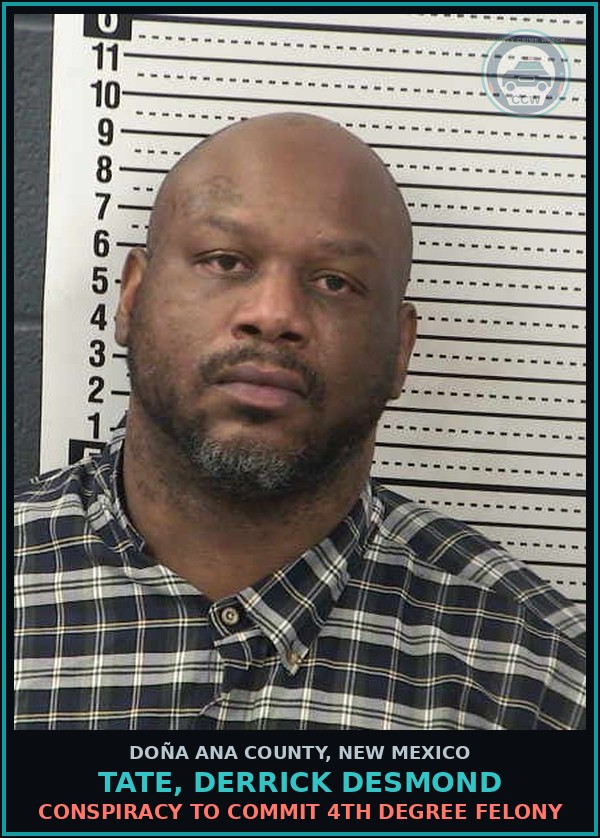 Booking mugshot of Tate, Derrick Desmond in Doña Ana County