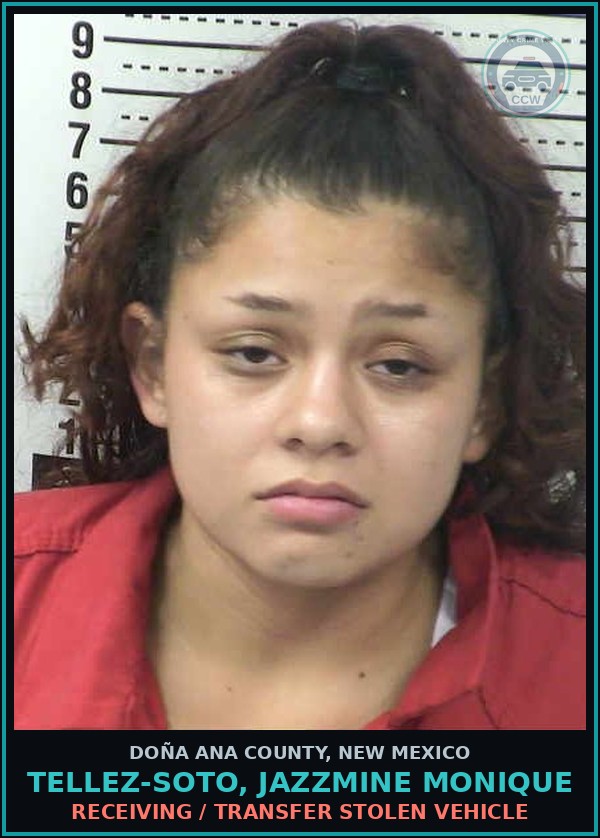Booking mugshot of Tellez-Soto, Jazzmine Monique in Doña Ana County
