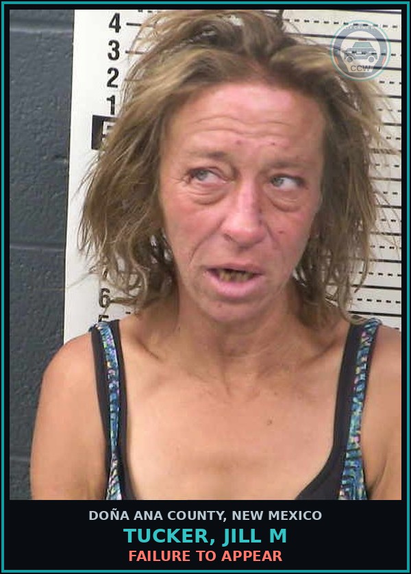 Booking mugshot of Tucker, Jill M in Doña Ana County