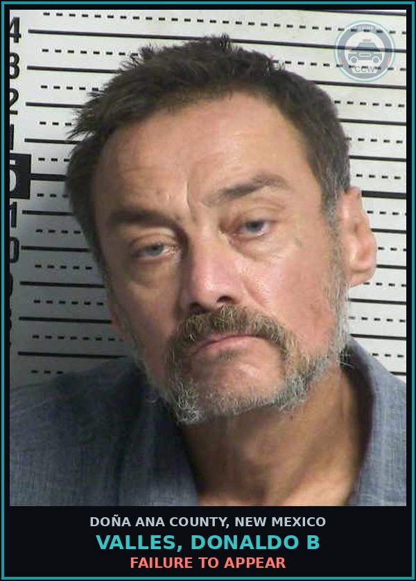 Booking mugshot of Valles, Donaldo B in Doña Ana County