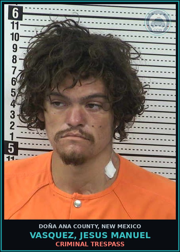Booking mugshot of Vasquez, Jesus Manuel in Doña Ana County
