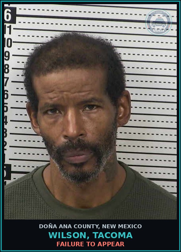 Booking mugshot of Wilson, Tacoma in Doña Ana County