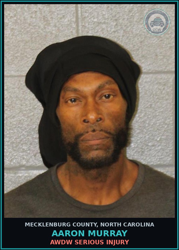 Booking mugshot of AARON MURRAY in Mecklenburg County