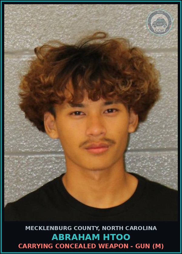 Booking mugshot of ABRAHAM HTOO in Mecklenburg County