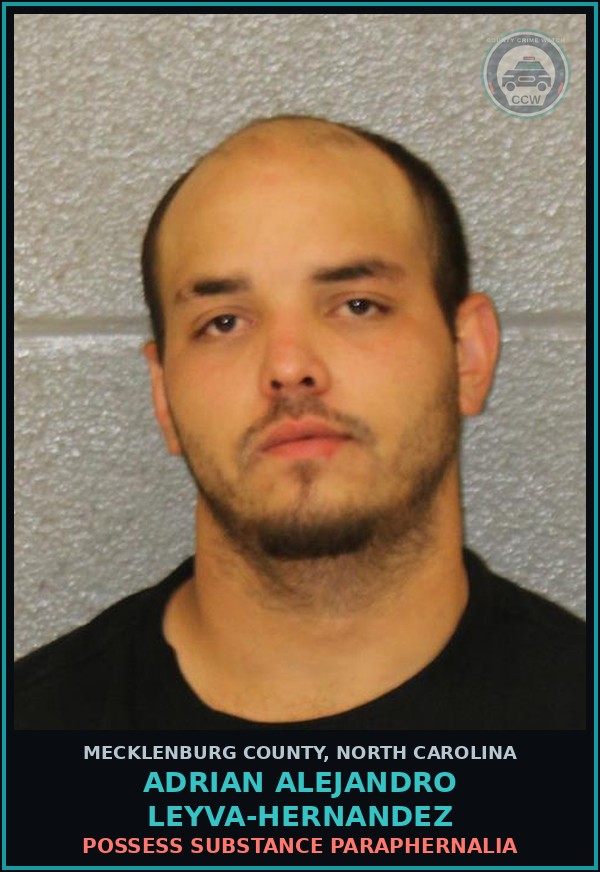 Booking mugshot of ADRIAN ALEJANDRO LEYVA-HERNANDEZ in Mecklenburg County