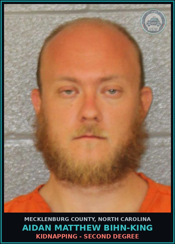 Booking mugshot of AIDAN MATTHEW BIHN-KING in Mecklenburg County