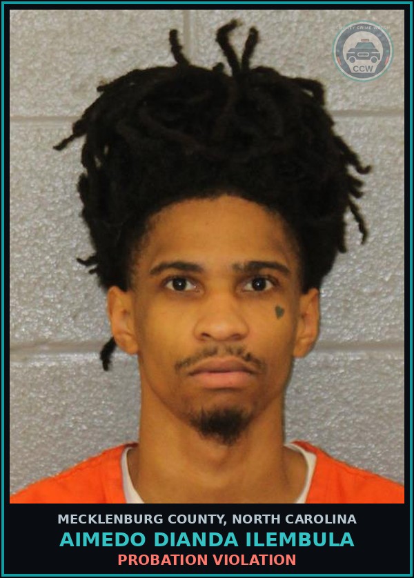Booking mugshot of AIMEDO DIANDA ILEMBULA in Mecklenburg County
