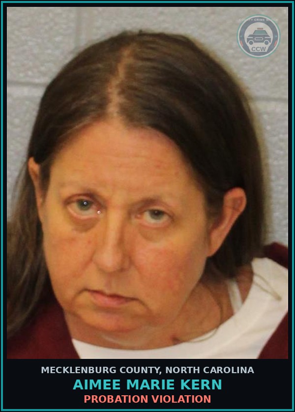 Booking mugshot of AIMEE MARIE KERN in Mecklenburg County