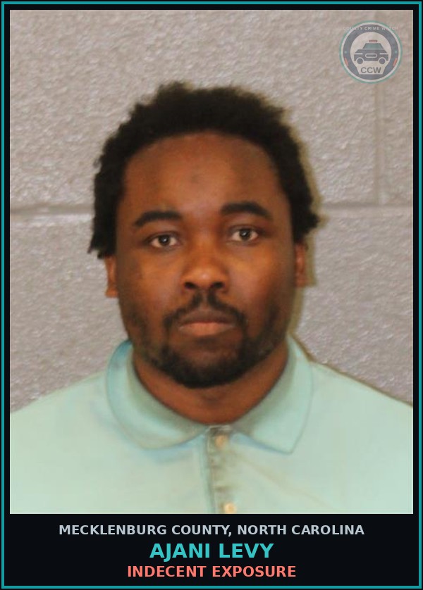 Booking mugshot of AJANI LEVY in Mecklenburg County