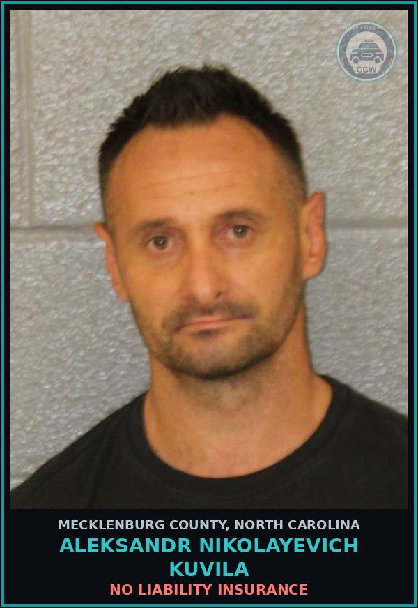 Booking mugshot of ALEKSANDR NIKOLAYEVICH KUVILA in Mecklenburg County