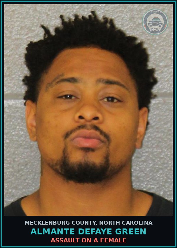 Booking mugshot of ALMANTE DEFAYE GREEN in Mecklenburg County