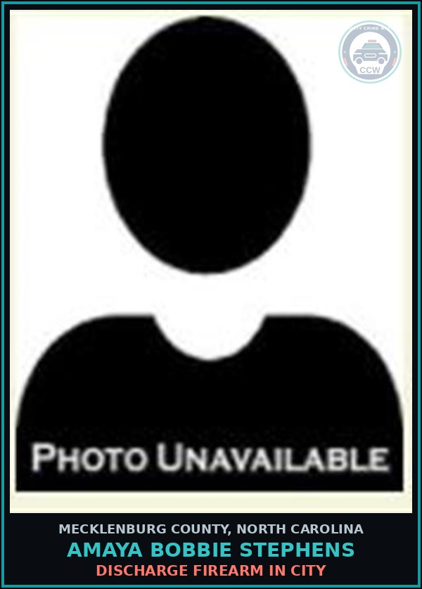 Booking mugshot of AMAYA BOBBIE STEPHENS in Mecklenburg County