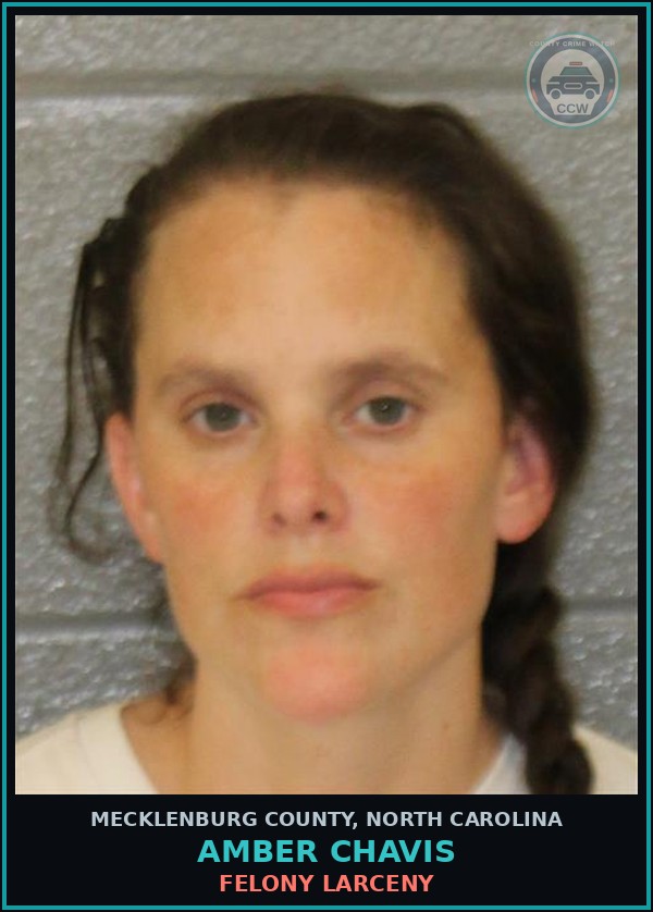 Booking mugshot of AMBER CHAVIS in Mecklenburg County