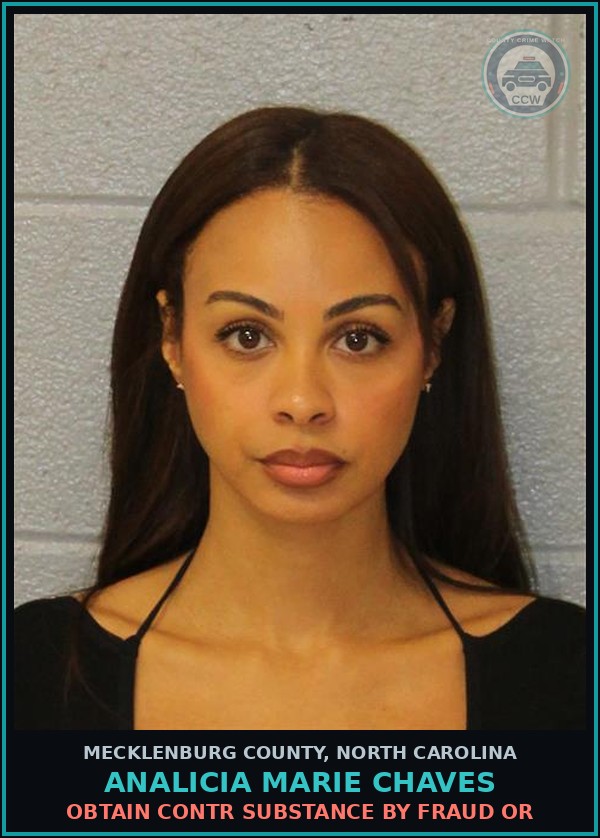 Booking mugshot of ANALICIA MARIE CHAVES in Mecklenburg County