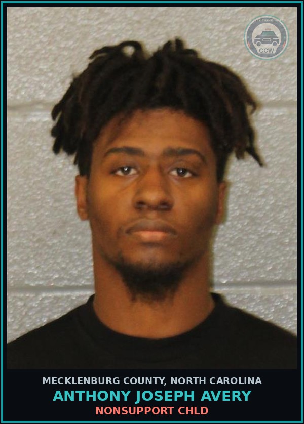 Booking mugshot of ANTHONY JOSEPH AVERY in Mecklenburg County