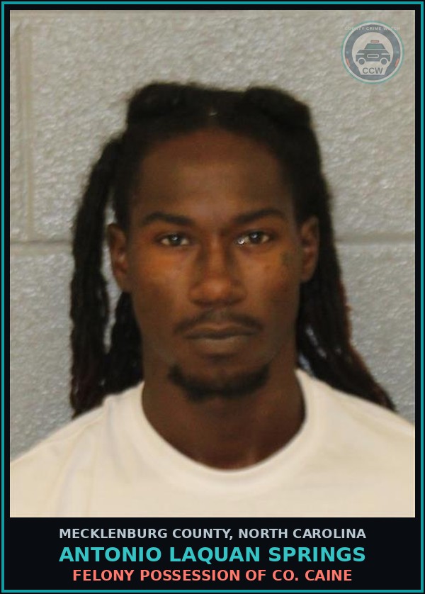 Booking mugshot of ANTONIO LAQUAN SPRINGS in Mecklenburg County