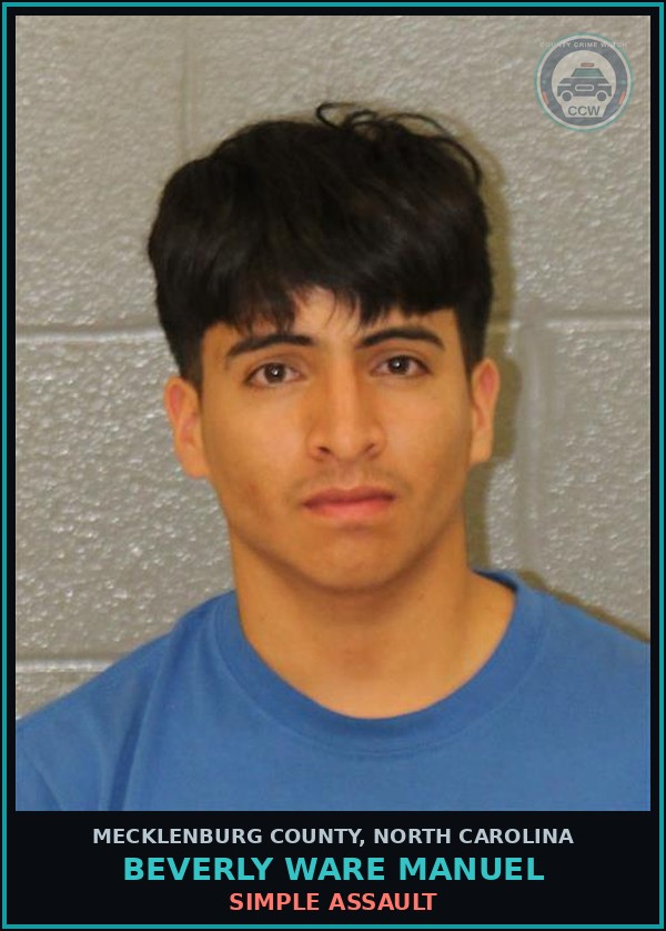 Booking mugshot of BEVERLY WARE MANUEL in Mecklenburg County