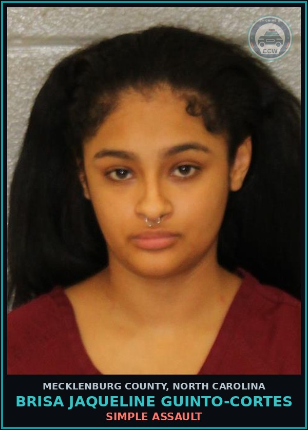 Booking mugshot of BRISA JAQUELINE GUINTO-CORTES in Mecklenburg County