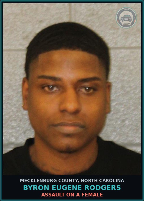 Booking mugshot of BYRON EUGENE RODGERS in Mecklenburg County
