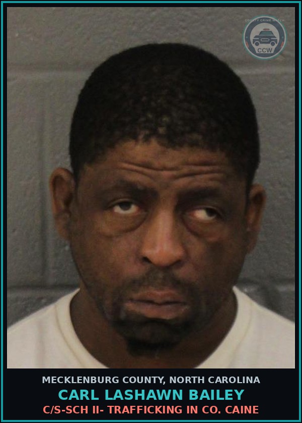 Booking mugshot of CARL LASHAWN BAILEY in Mecklenburg County