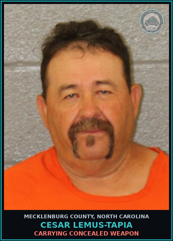 Booking mugshot of CESAR LEMUS-TAPIA in Mecklenburg County