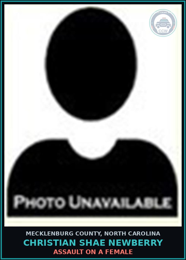 Booking mugshot of CHRISTIAN SHAE NEWBERRY in Mecklenburg County