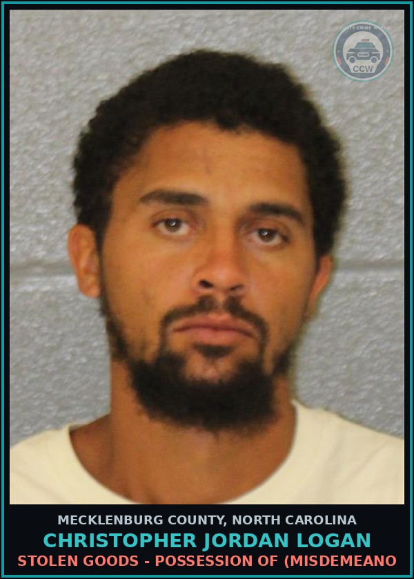 Booking mugshot of CHRISTOPHER JORDAN LOGAN in Mecklenburg County