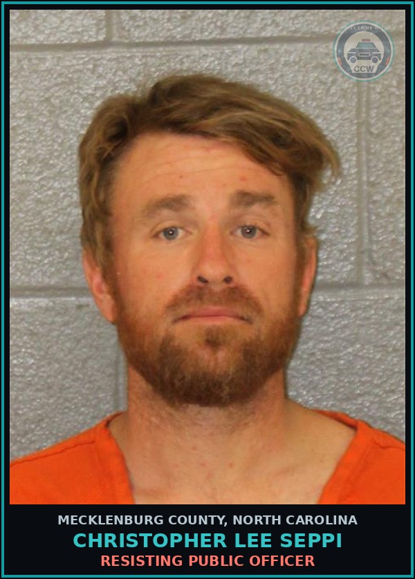 Booking mugshot of CHRISTOPHER LEE SEPPI in Mecklenburg County