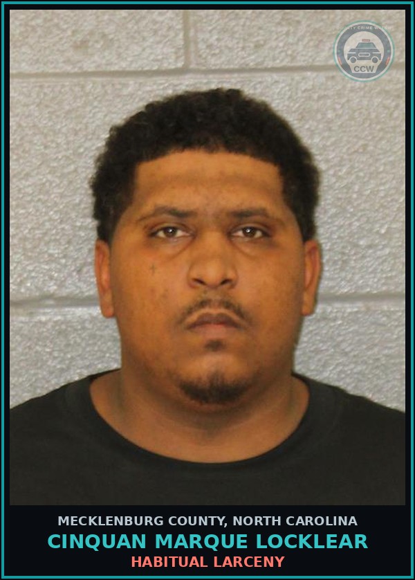 Booking mugshot of CINQUAN MARQUE LOCKLEAR in Mecklenburg County