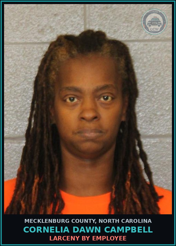 Booking mugshot of CORNELIA DAWN CAMPBELL in Mecklenburg County