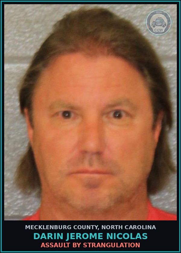 Booking mugshot of DARIN JEROME NICOLAS in Mecklenburg County