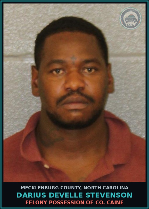 Booking mugshot of DARIUS DEVELLE STEVENSON in Mecklenburg County