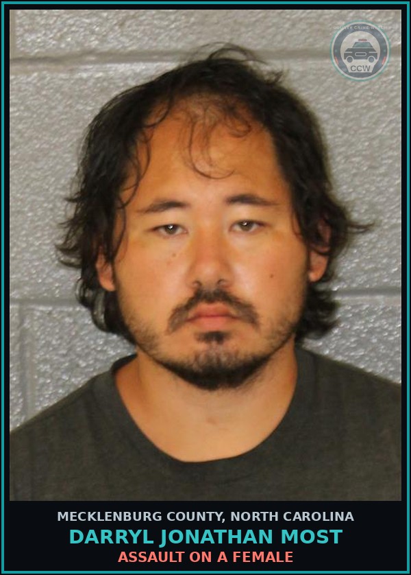 Booking mugshot of DARRYL JONATHAN MOST in Mecklenburg County