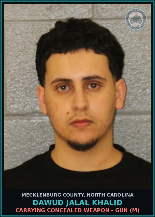 Booking mugshot of DAWUD JALAL KHALID in Mecklenburg County