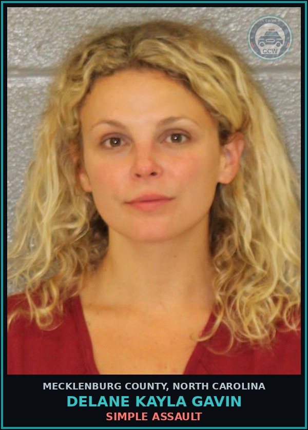 Booking mugshot of DELANE KAYLA GAVIN in Mecklenburg County