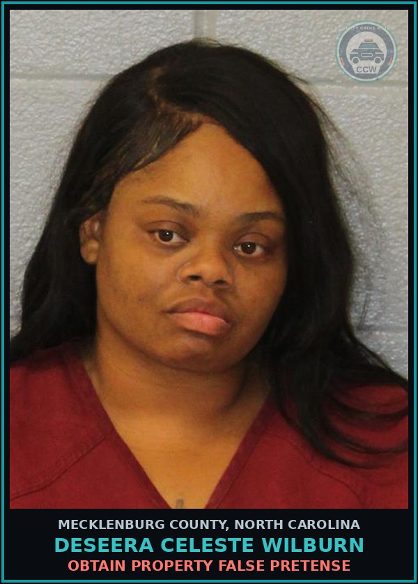 Booking mugshot of DESEERA CELESTE WILBURN in Mecklenburg County