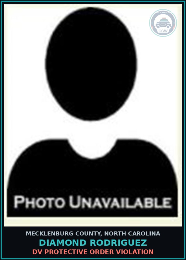 Booking mugshot of DIAMOND RODRIGUEZ in Mecklenburg County