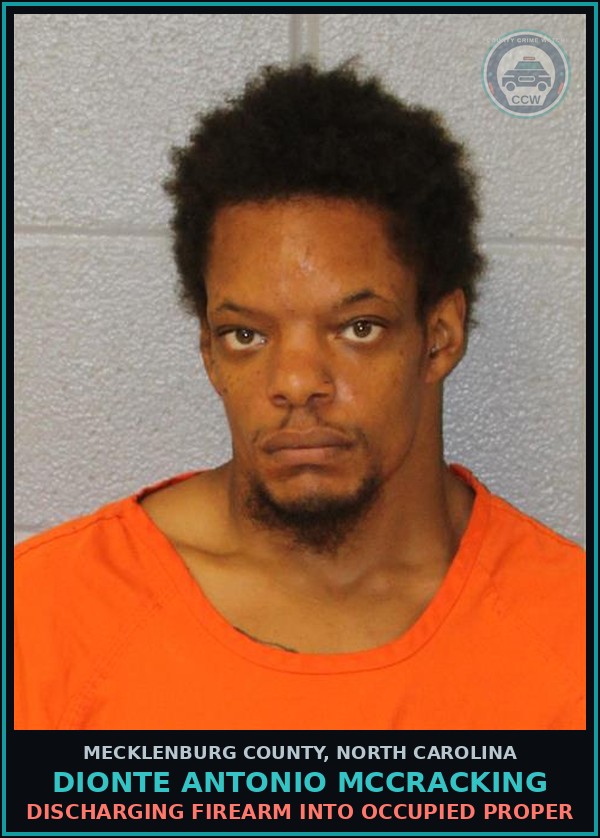 Booking mugshot of DIONTE ANTONIO MCCRACKING in Mecklenburg County
