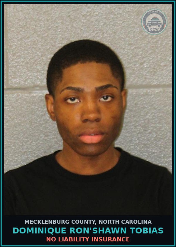 Booking mugshot of DOMINIQUE RON'SHAWN TOBIAS in Mecklenburg County