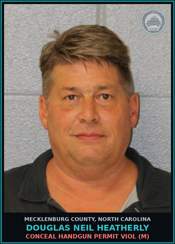 Booking mugshot of DOUGLAS NEIL HEATHERLY in Mecklenburg County