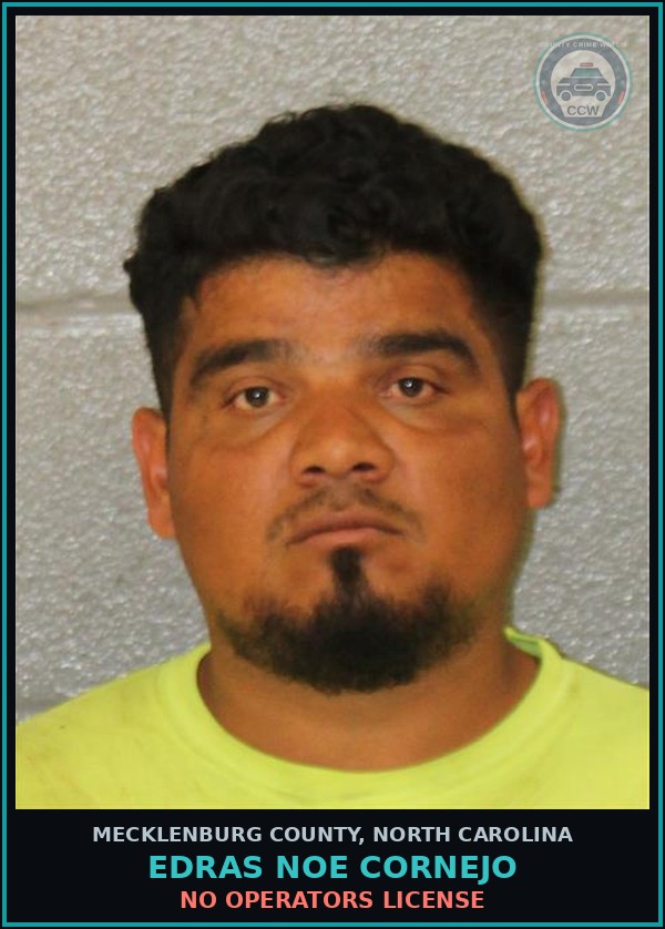 Booking mugshot of EDRAS NOE CORNEJO in Mecklenburg County