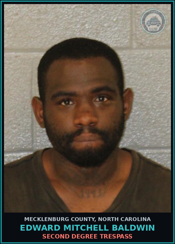 Booking mugshot of EDWARD MITCHELL BALDWIN in Mecklenburg County