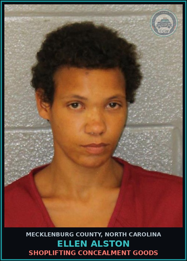 Booking mugshot of ELLEN ALSTON in Mecklenburg County