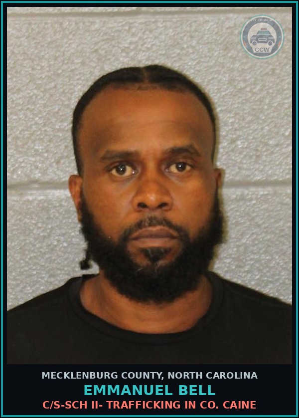 Booking mugshot of EMMANUEL BELL in Mecklenburg County